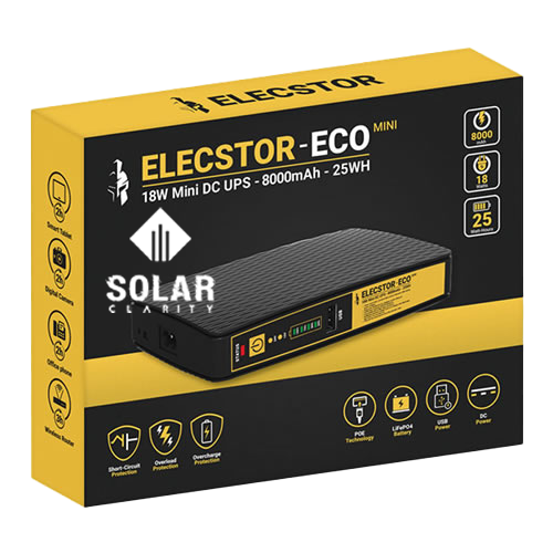Elecstor 18W Mini UPS 8000mAh - Solar Clarity